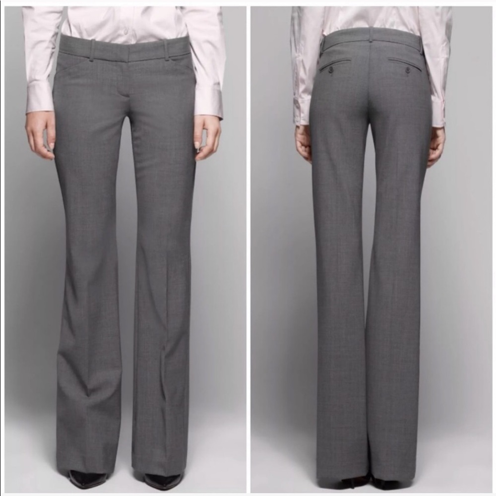 NEW Theory Max C Tailor Flare Heather Pants NWT!